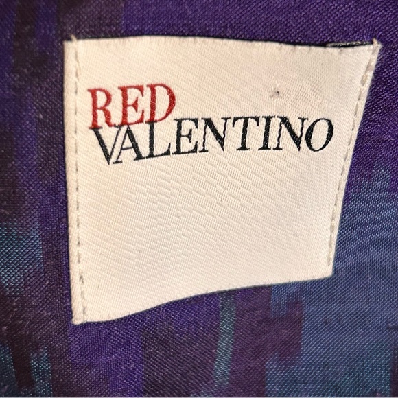 RED VALENTINO Raw Silk Midi Dress Small - Picture 15 of 16